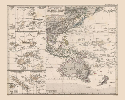 Picture of OCEANIA POLYNESIA PACIFIC OCEAN - STIELER 1885