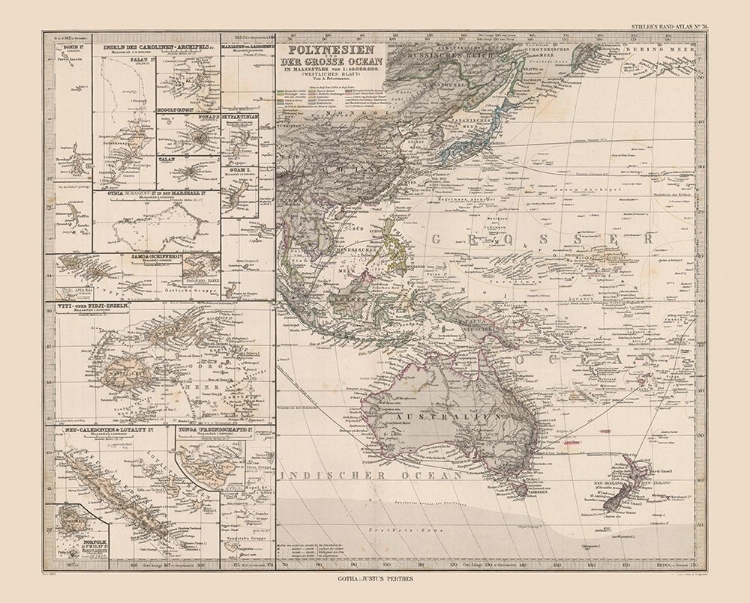 Picture of OCEANIA POLYNESIA PACIFIC OCEAN - STIELER 1885