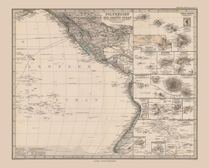 Picture of OCEANIA POLYNESIA EAST PACIFIC - STIELER 1885