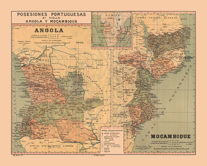 Picture of PORTUGUESE POSSESSIONS AFRICA MOZAMBIQUE ANGOLA