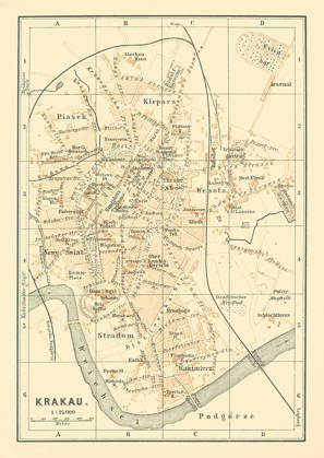 Picture of EUROPE KRAKOW POLAND - BAEDEKER 1896