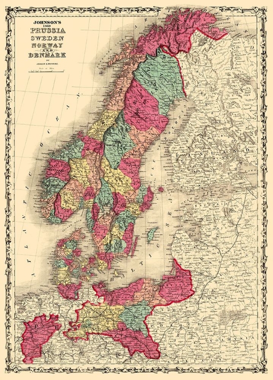 Picture of SCANDINAVIA PRUSSIA SWEDEN NORWAY DENMARK