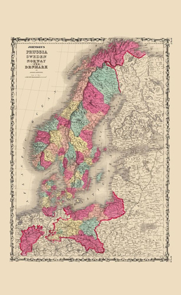 Picture of SCANDINAVIA PRUSSIA SWEDEN NORWAY DENMARK