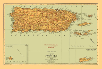 Picture of CARIBBEAN PUERTO RICO - RAND MCNALLY 1921