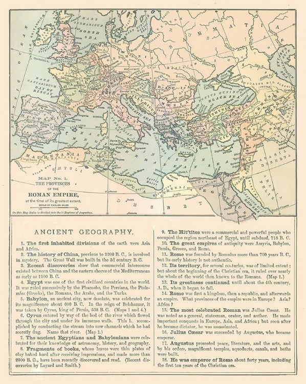 Picture of EUROPE ROMAN EMPIRE - MONTEITH 1882