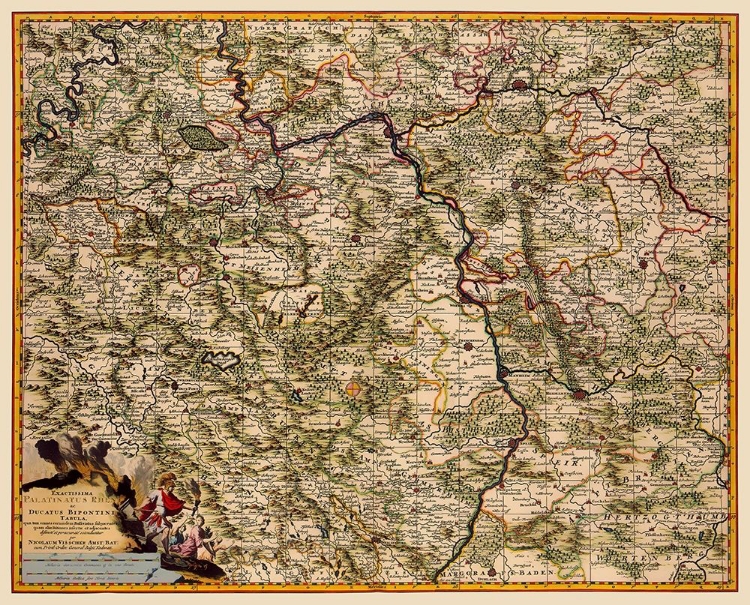 Picture of RHINE REGION GERMANY - VISSCHER 1681