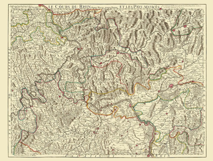 Picture of RHINE RIVER BASIN GERMANY - COVENS 1787