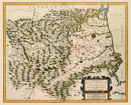 Picture of ROUSSILLON FRANCE - BLAEU 1662
