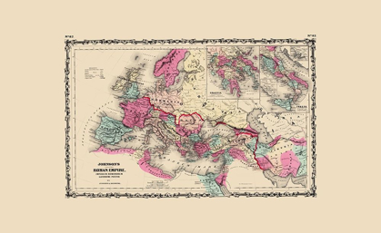 Picture of MEDITERRANEAN ROMAN EMPIRE - JOHNSON 1860