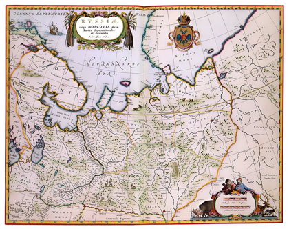 Picture of MOSCOVIA RUSSIA - BLAEU 1638