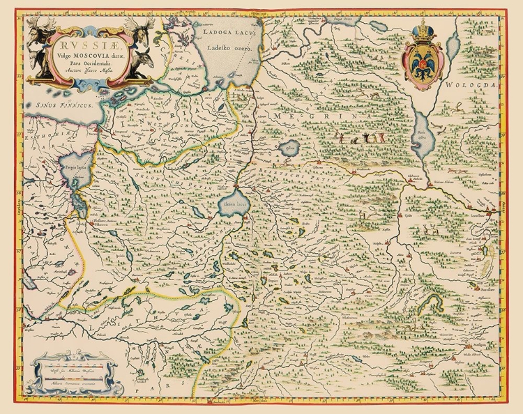 Picture of EUROPE RUSSIA - BLAEU 1638