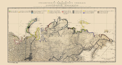 Picture of ARCTIC OCEAN COAST RUSSIA - BUACHE 1874