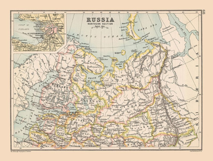 Picture of NORTHWESTERN RUSSIA - BARTHOLOMEW 1892