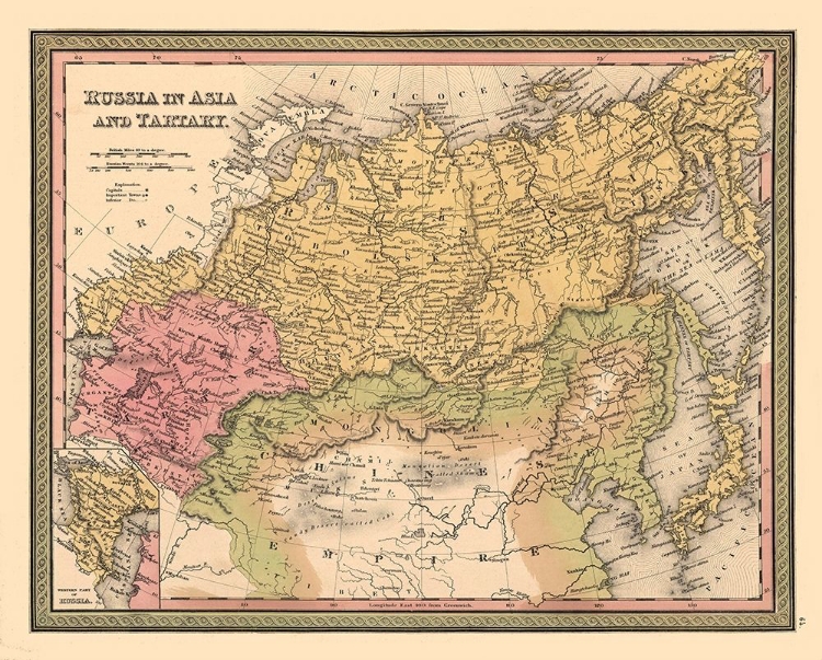 Picture of ASIA TARTARY RUSSIA - MITCHELL 1849