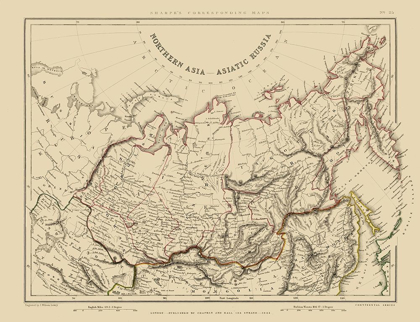 Picture of ASIATIC RUSSIA NORTHERN ASIA - SHARPE 1848