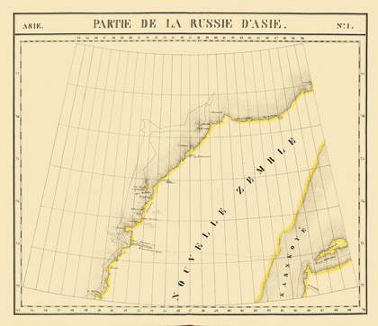 Picture of NOVAYA ZEMLYA RUSSIA ASIA - VANDERMAELEN 1827