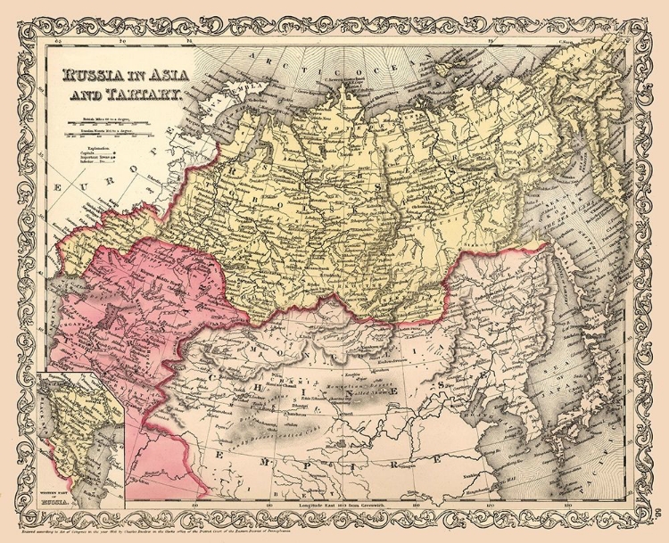 Picture of ASIA TARTARY RUSSIA MONGOLIA - DESILVER 1856