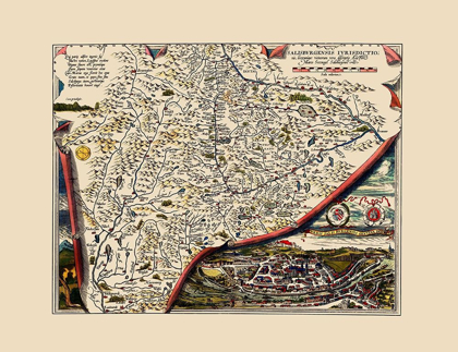 Picture of SALZBURG AUSTRIA - ORTELIUS 1571