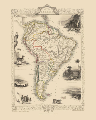 Picture of SOUTH AMERICA - TALLIS 1851