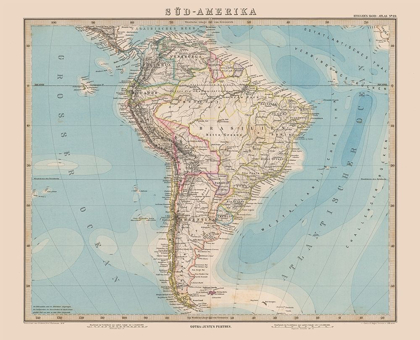 Picture of SOUTH AMERICA - STIELER 1885