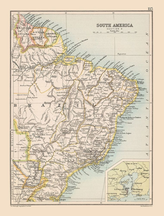 Picture of SOUTHEAST BRAZIL SOUTH AMERICA - BARTHOLOMEW 1892