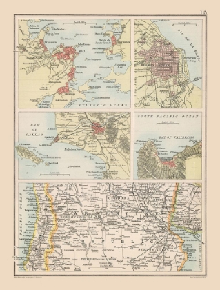Picture of BAYS SOUTH AMERICA - BARTHOLOMEW 1892