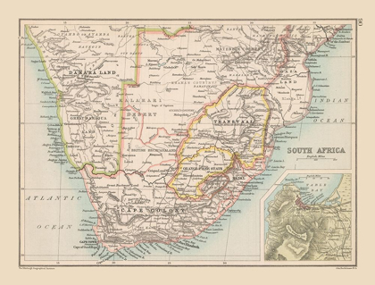 Picture of SOUTH AFRICA - BARTHOLOMEW 1892