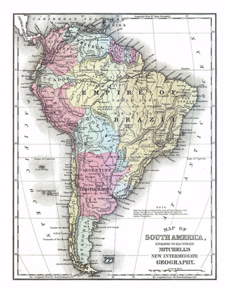 Picture of SOUTH AMERICA - MITCHELL 1877