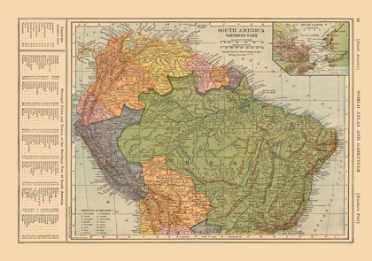 Picture of NORTH SOUTH AMERICA - REYNOLD 1921