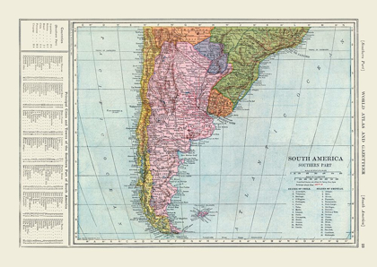 Picture of SOUTHERN SOUTH AMERICA - REYNOLD 1921
