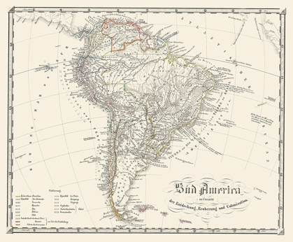 Picture of SOUTH AMERICA - SPRUNER 1855