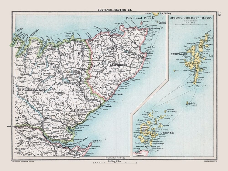 Picture of NORTHERN SCOTLAND - BARTHOLOMEW 1892