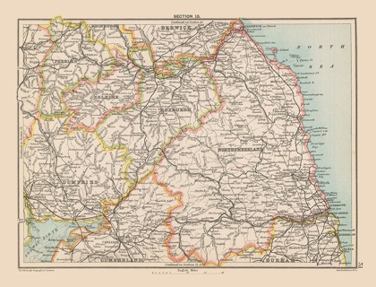 Picture of EASTERN SCOTLAND IRELAND - BARTHOLOMEW 1892