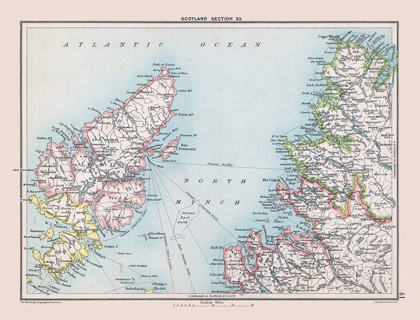 Picture of NORTHWEST SCOTLAND - BARTHOLOMEW 1892