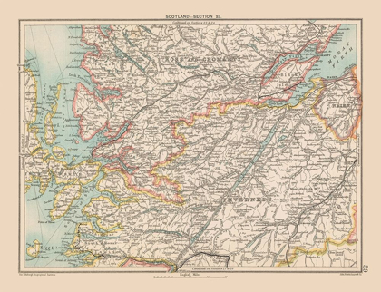 Picture of HIGHLANDS SCOTLAND - BARTHOLOMEW 1892