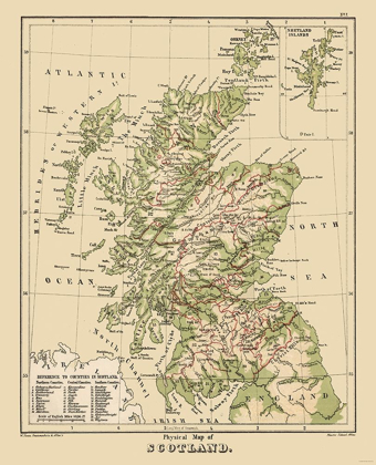 Picture of SCOTLAND - PHYSICAL MAP - ALLEN