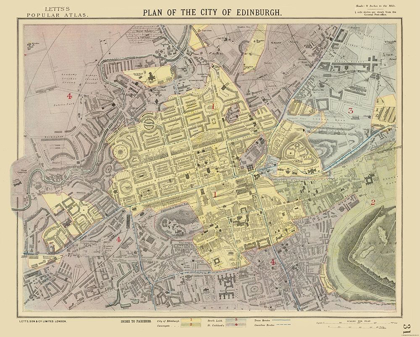 Picture of SCOTLAND - EDINBURGH - PLAN - LETTS 1883