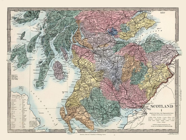 Picture of SOUTHERN SCOTLAND - TOPOGRAPY - STANFORD