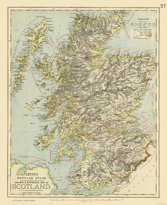 Picture of SCOTLAND - RAILWAYS - STATISTICAL - LETTS 1883