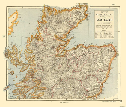 Picture of NORTHERN SCOTLAND - STATISTICAL - LETTS 1883