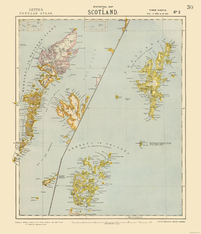 Picture of SCOTLAND - ISLANDS - LETTS 1883