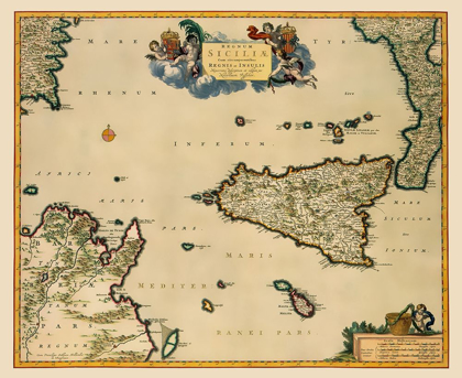 Picture of SICILY ITALY - VISSCHER 1681