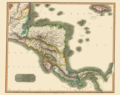 Picture of SOUTHERN SPANISH NORTH AMERICA - THOMSON 1814