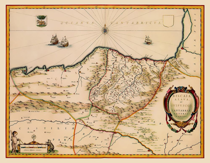 Picture of EUROPE SPAIN FRANCE COAST - BLAEU 1662