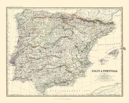 Picture of SPAIN PORTUGAL - BLACKWOOD 1861