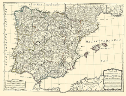 Picture of KINGDOMS SPAIN PORTUGAL - SAYER 1790