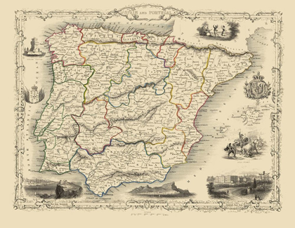 Picture of SPAIN PORTUGAL - MARTIN 1851