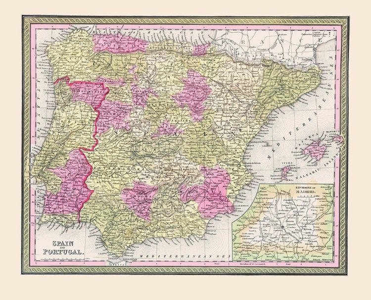 Picture of SPAIN PORTUGAL - COWPERTHWAIT 1850