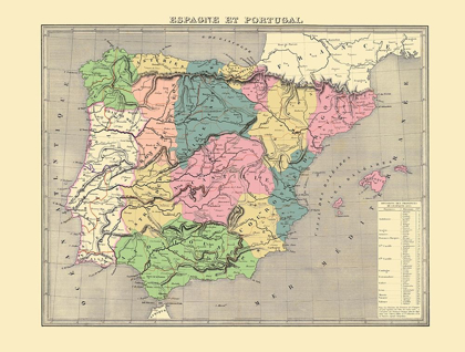 Picture of SPAIN PORTUGAL - GOUJON 1838