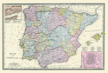 Picture of SPAIN PORTUGAL - RAND MCNALLY 1889